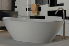 Oval Bath with Pedestal Style Base