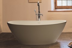 Double Slipper Bath, Pedestal Base, Solid Surface