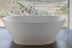 Oval Bath with Pedestal Style Base