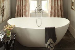 Oval Bath with Pedestal Style Base