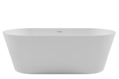 Modern Oval Bath with Angled Sides, Flat Rim