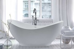 Double Slipper Bath with Integral Pedestal Base