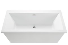 Modern Rectangle Freestanding Bath with Wide Deck