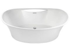 Oval Double Slipper with Faucet Deck