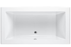 Rectangle Bath, Center Side Drain, 4 Armrests, Modern Rim