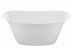 Oval Freestanding Bath, Double Slipper with Curving Lip