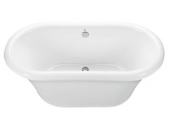 Oval Tub, Center Drain, Rolled Rim