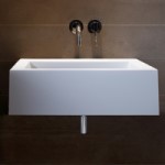 Rectangle Wall Sink with Faucet Area