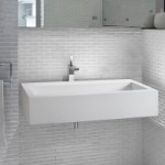 Wide Rectangle Wall Sink with Faucet Area