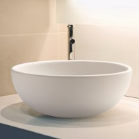 Round Vessel Sink with a Rolled Rim