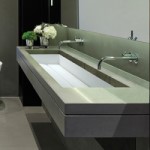 Long Rectangle Unermount Sink with Covered Drain