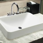 Rectangle Semi-Reccess Sink with Rounded Corners, Straight Sides