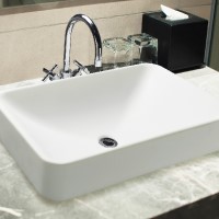 Rectangle Semi-Reccess Sink with Straight Sides