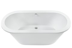 Oval Freestanding Bath with Center Drain