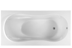 Rectangle Bath, Oval Bathing Area, End Drain, Raised Backrest