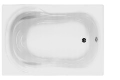 Rectangle Bath, Oval Interior, Shown as a Whirlpool