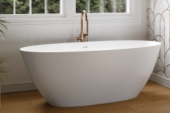 Oval Freestanding Bath with Smooth Curving Skirt