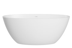 Oval Freestanding Bath with Smooth Curving Skirt