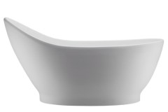 Slipper Bath with High Backrest, Solid Surface