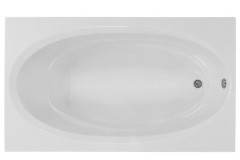 Rectangle Bath Tub with Oval Interior, End Drain