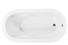 Deep, Oval Bath with Armrests