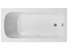 Rectangle Bath, Curving Backrest, End Drain