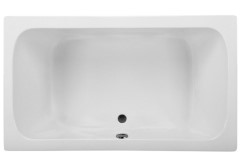 Rectangle Bath with Rpounded Interior, Center Side Drain