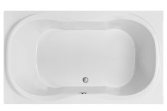 Rectangle Bath with Oval Interior, Center Drain