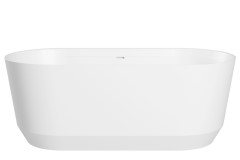 Oval Bath with Sides that Slant Inward Near the Bottom of the Tub