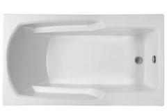 Rectangle Tub with Armrests and End Drain