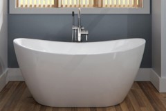 , Oval, Double Slipper Freestanding Bath