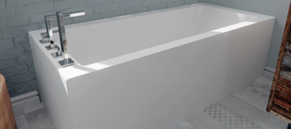 Rectangle Corner Tub with 2 Sides