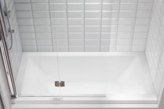 Rectangle Bathtub, End Drain, Tile Flange, Custom Skirt