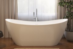 Oval Freestanding Tub with 2 Raised Backrests