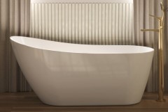 Oval Freestanding Slipper Tub with Raised Backrest