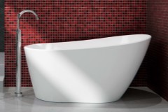 Modern, Oval Slipper Freestanding Bath