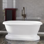 Double Roll Top Cast Iron Bath with Pedestal Base