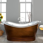 Large Oval Double Slipper Copper Tub with Pedestal Base