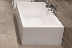 66 x 40 Rectangle Freestanding Tub, Straight Sides, Flat Rim