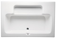 Rectangle Bath with Center Side Drain and Long Seat