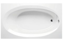 Rectangle Bath, Oval Bathing Area, End Drain, Neck Rest