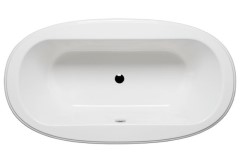 Oval Tub, Center Side Drain, 1 Extra Wide Rim