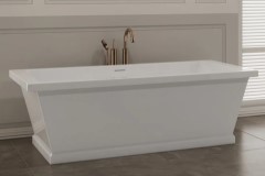 Rectangle Freestanding Bath with Modern pedestal Base