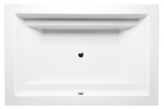 Rectangle, Center Drain Tub with Full Length Armrests