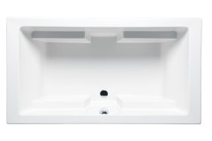 Rectangle Tub with 4 Armrests and Center Side Drain