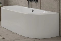 Freestanding Tub that Sits Against a Wall, Curving Front