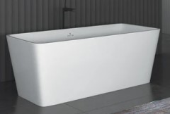 Rectangle Freestanding Tub, Rounded Corners, Angled Sides