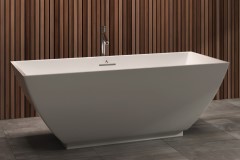 Rectangle Soaking Tub with Curving Sides