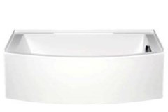 Mezzaluna Right Hand Drain Alcove Bath Tub