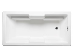 Rectangle Tub with Armrests and End Drain